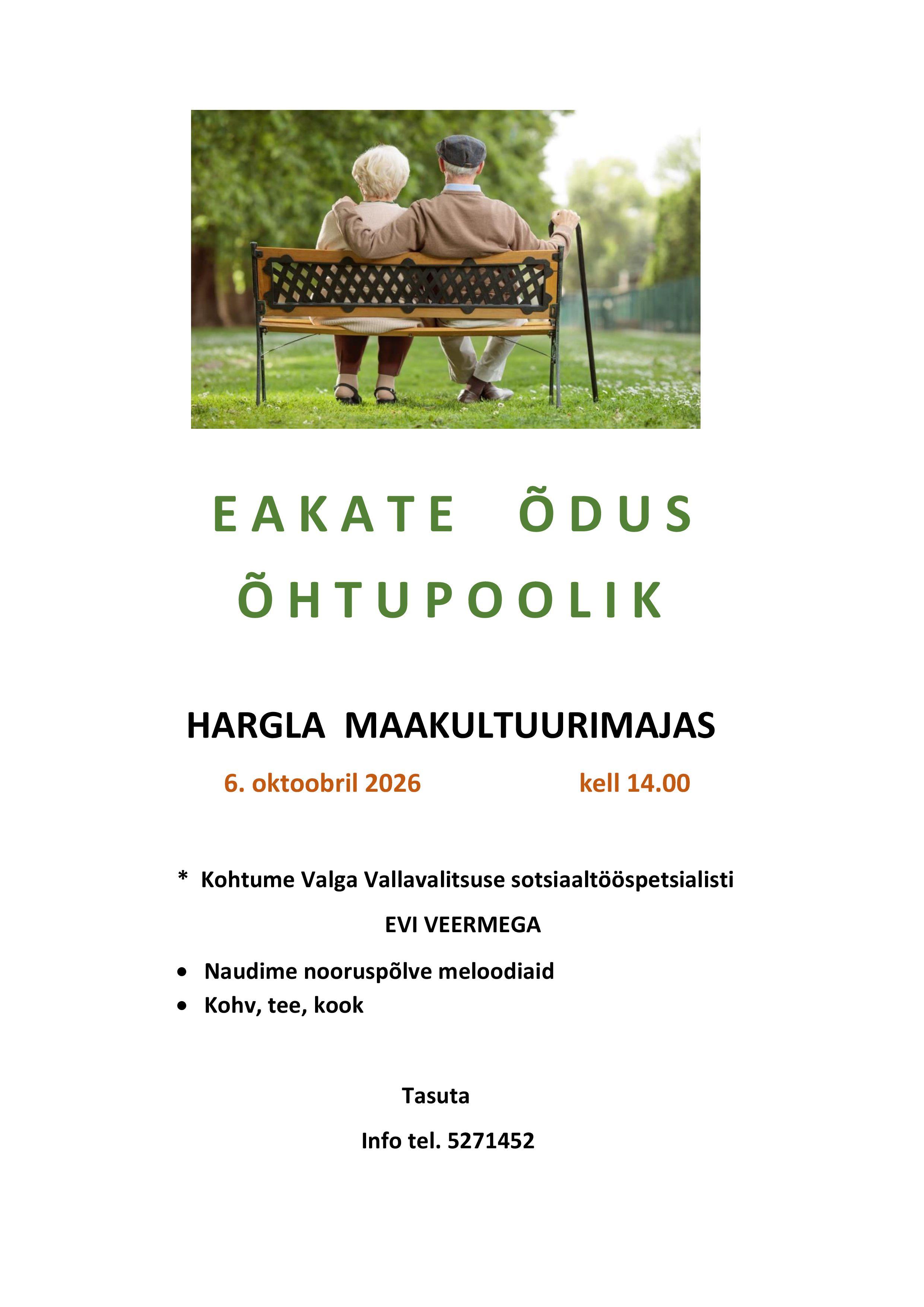 Eakate õdus õhtupoolik