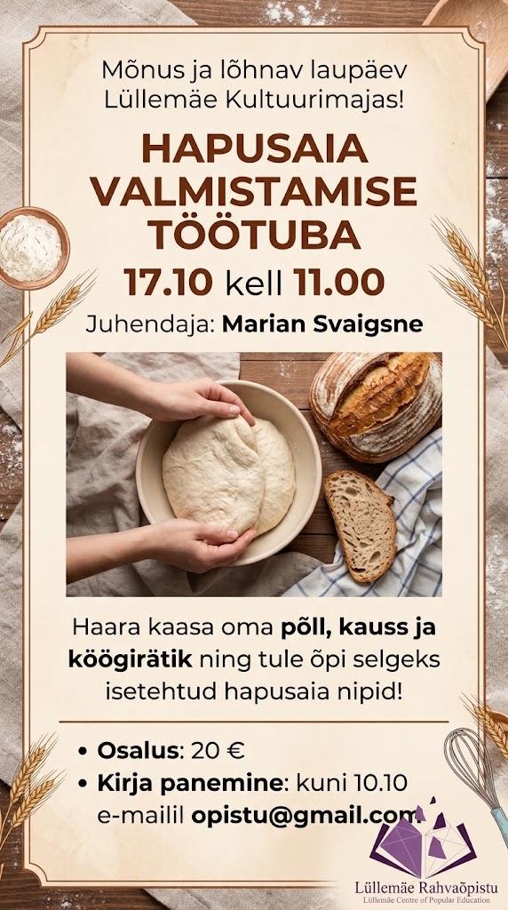 Hapusaia valmistamise töötuba