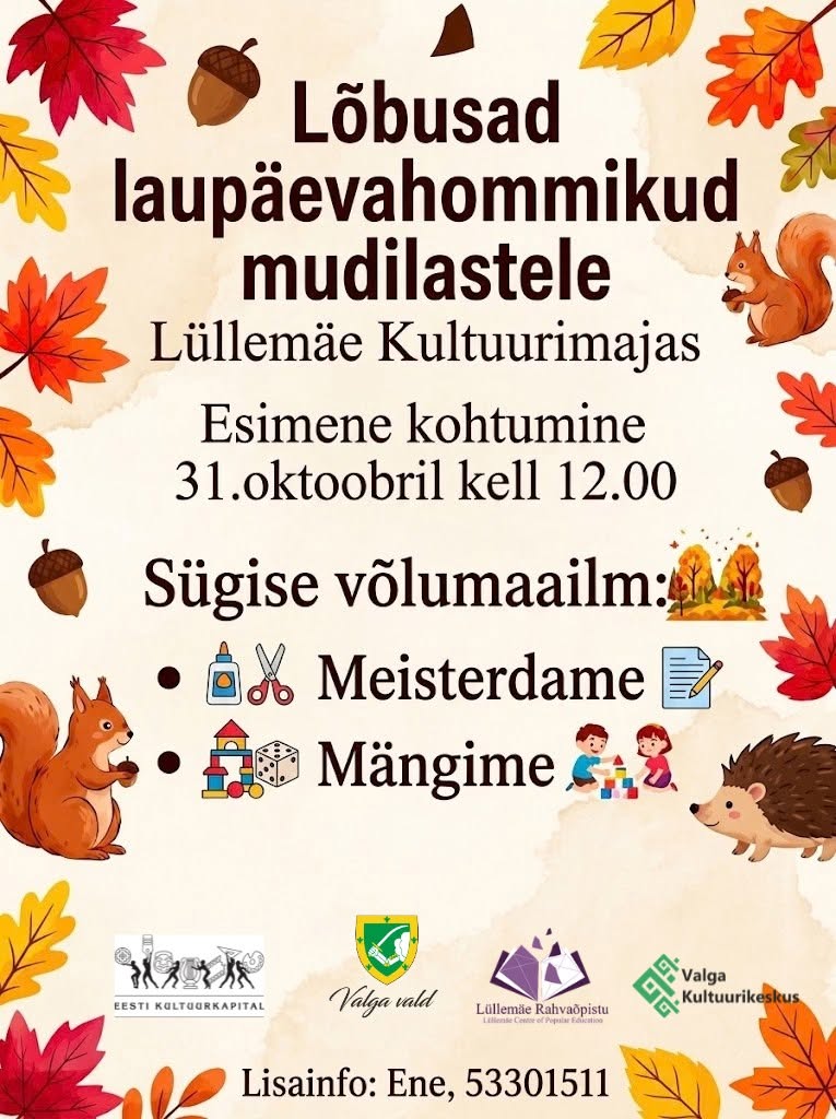 Lõbusad laupäevahommikud mudilastele